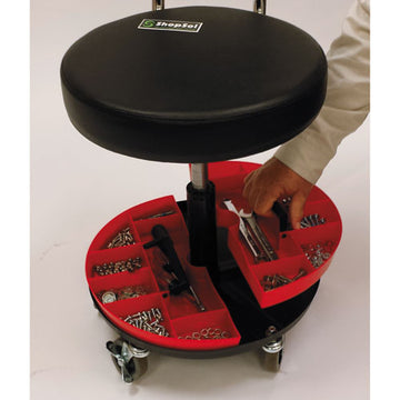 ShopSol™ Tool Trolley With Removable Trays, Supports Up To 250 Lb, 21" Seat Height, Black freeshipping - TVN Wholesale